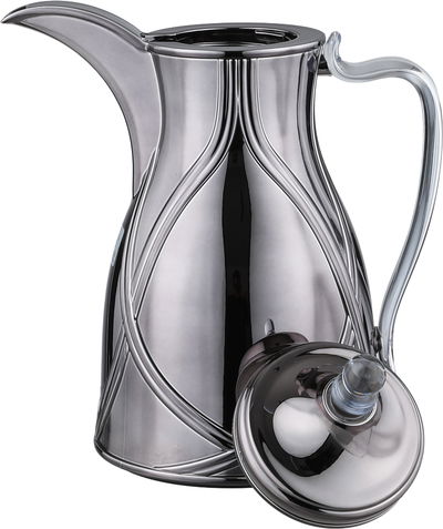 طقم ترامس طيف السيف غاليري، 0.7 / 1 لتر، 2 قطعة، خامة داخلية زجاج، يد شفاف، غطاء ضغاط - أسود مطفي product image 9