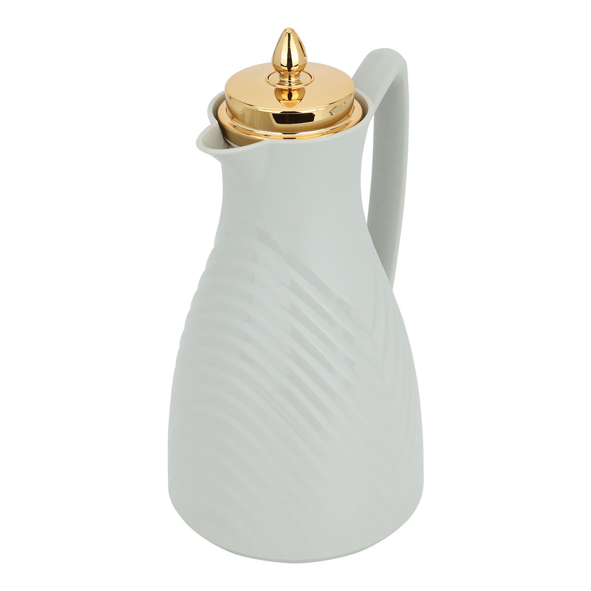 Al Saif Gallery Diva glass thermos, 1.0 liters, plastic outer shell - light gray product image 2