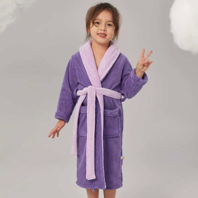 روب اطفال كورال فليس ريفي، 90×35 سم - بنفسجي product image 13