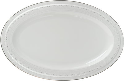 طقم تقديم سفرة بورسلان السيف غاليري، 166 قطعة، نقش فضي - أبيض product image 23