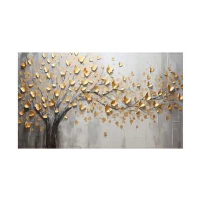 لوحة جدارية كانفس طباعة، 200×100 سم، اطار ذهبي - متعدد الالوان product image 2