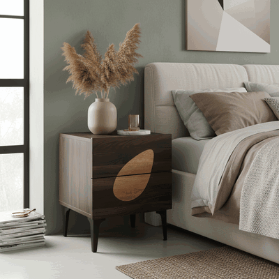 كومدينه خشب ام دي اف، 48×40×40 سم، 2 درج - بني product image 1