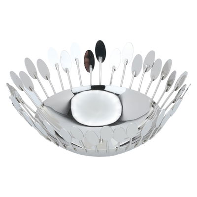 صحن تقديم استيل السيف غاليري، 20×20×10 سم، دائري - فضي product image 2