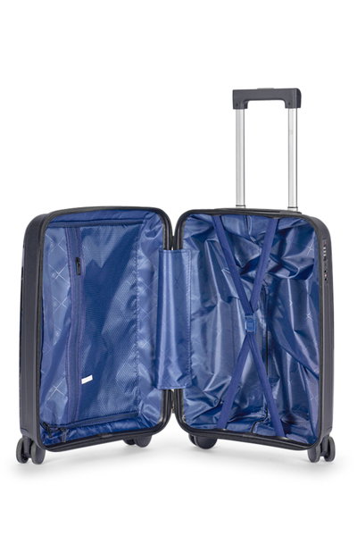 طقم شنط سفر بولي بروبيلين ليمرا، 3 مقاسات، 4 عجلات، بزاوية 360 درجة، LMA-PP522 - رمادي غامق product image 6