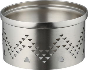 Al Saif Gallery Date tray with stainless steel lid, 10x10x14 cm, round, base - matte silver product image 2