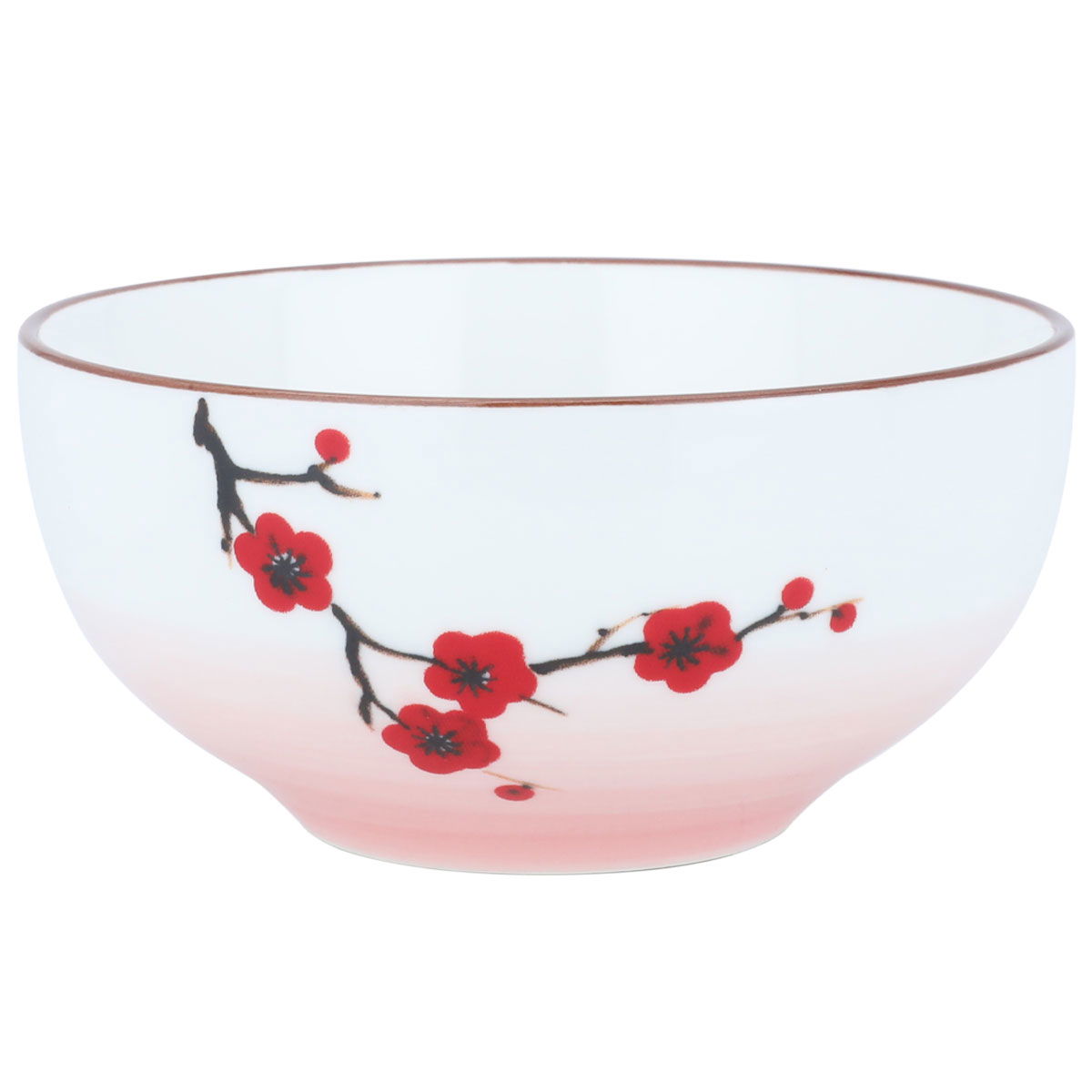 Al Saif Gallery porcelain bowl, 4.5 inches, flower pattern - white product image