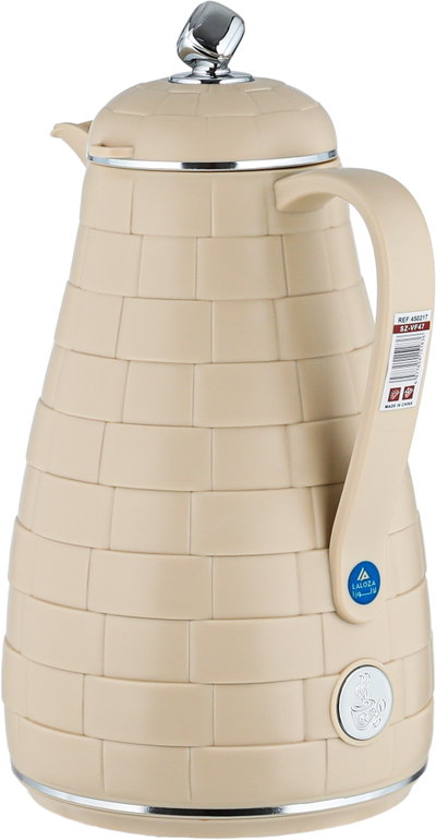 طقم ترامس لالوزا، 1 / 1 لتر، 2 قطعة، حافظة داخلية زجاج، غطاء ضغاط - بيج فاتح ذهبي product image 4