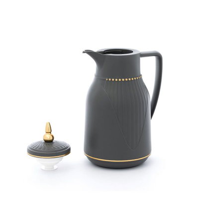 Al Saif Gallery Sawar 2 Plus Saif Gallery Thermos, 1 liter, thermal glass inner shell, plastic outer shell - dark gray product image 2