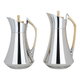 Al Saif Gallery Karma thermos set, two pieces, 1 liter, thermal glass inner container, steel outer shell - silver product image 2