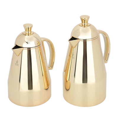 Al Saif Gallery Ruwayda thermos set, 1 liter, thermal glass inner container, steel outer shell - gold product image 3