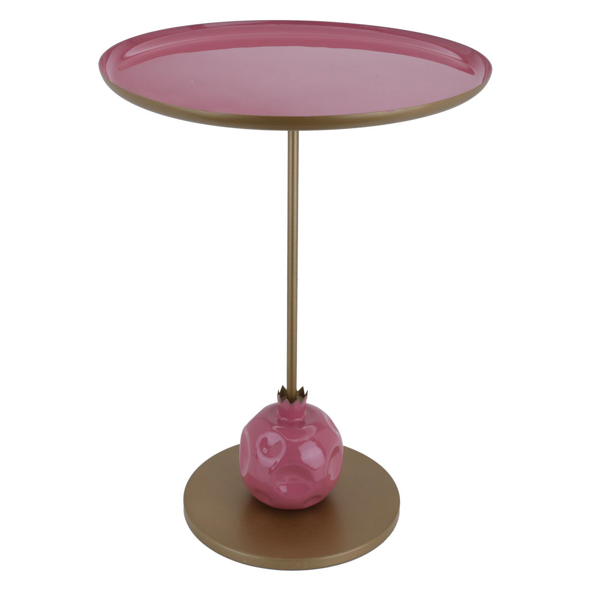 Al Saif Gallery steel serving stand, circular with a gold-pink base product image