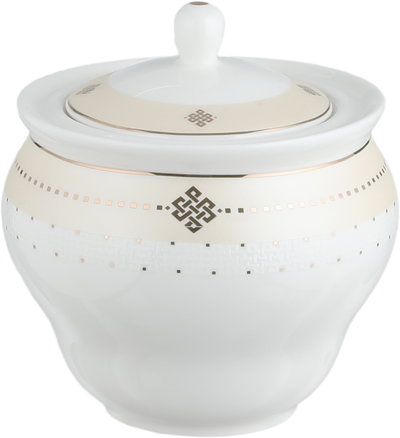 طقم تقديم سفرة بورسلان السيف غاليري، 65 قطعة، نقش ذهبي - أبيض بيج product image 8