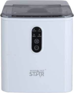 Wing Star ST-9501 Ice Maker, 130W, 1.2L, 12-15kg capacity in 24 hours, produces 9 ice cubes in 6-8 minutes - White product image
