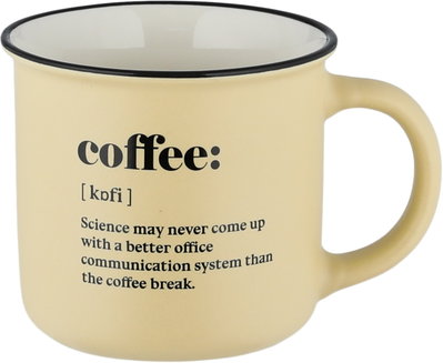 Al Saif Gallery Porcelain Mug, 350ml, with Black Rim - Light Beige product image 2