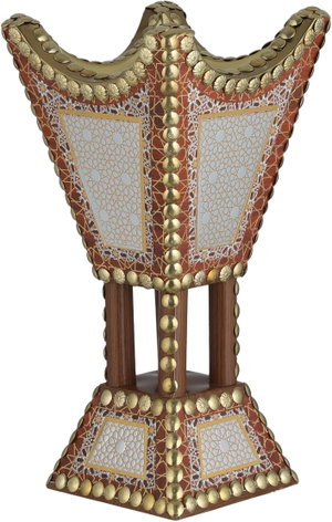 Mosaic wooden incense burner, 13x13x25cm, base - multi-colored product image 2