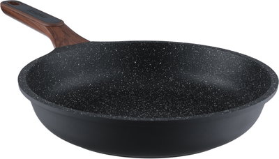 طقم قدور جرانيت بغطاء زجاج روبوست، يد خشب، 7 قطع - اسود product image 6