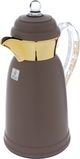 Al Saif Gallery Qamar thermos set, 1 liter, thermal glass inner container, steel outer shell - Cappuccino product image 3