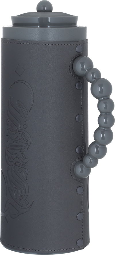 Al Saif Gallery Royal 7 glass thermos, 1 liter, plastic outer shell with leather cover - gray product image 4