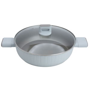 طقم قدور المونيوم بغطاء زجاج روبوست، 9 قطع - رمادي product image 5