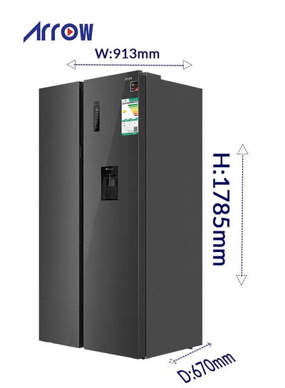 ثلاجة ارو، 534 لتر، 18.8 قدم، 2 باب، ديجتال، RO-830SNS-WD - رمادي غامق product image 4