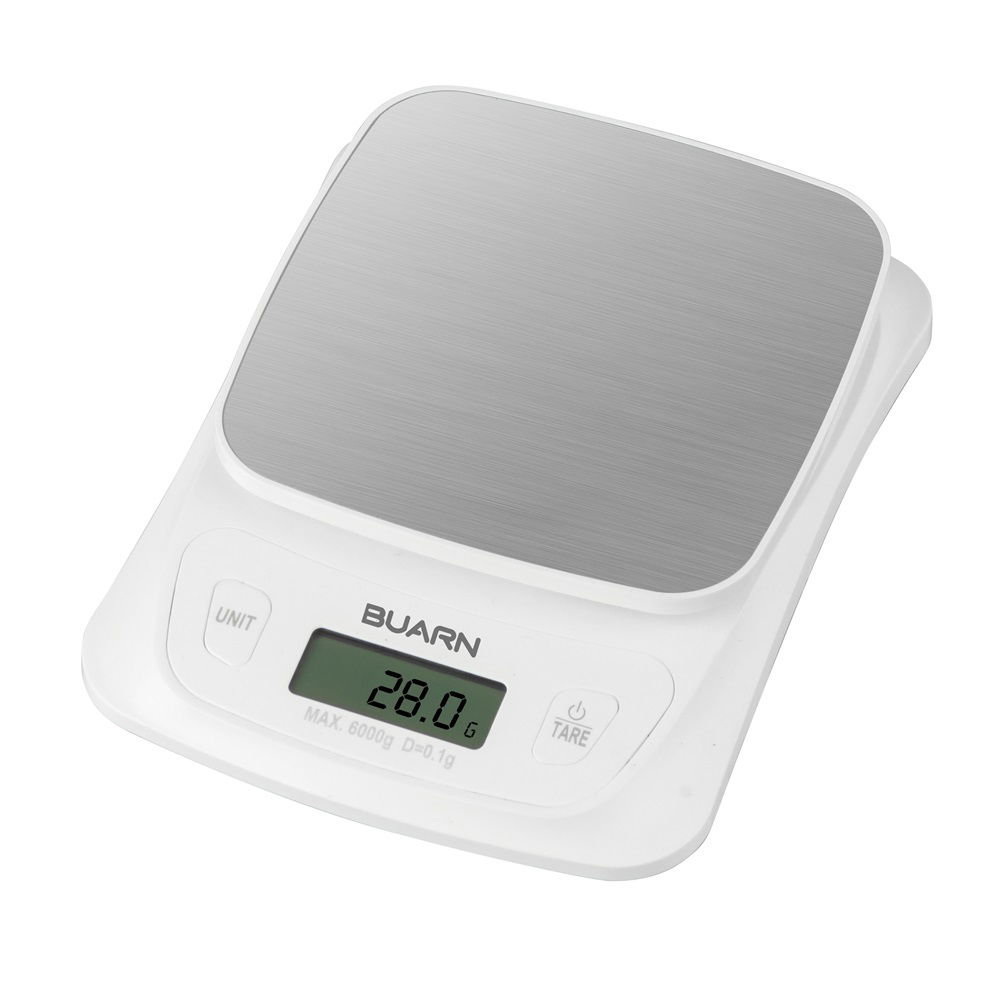 Buarn Professional BDC-T06C Digital Kitchen Scale, Max 6 KG - White product image
