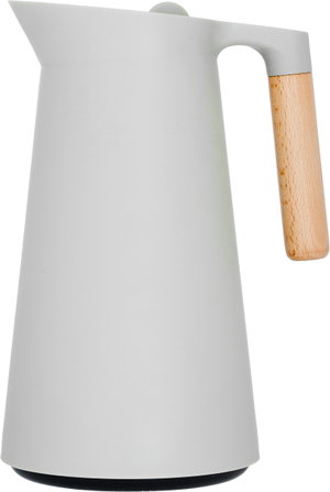 Timeless Linda Thermos, 1 liter, wooden handle, thermal glass inner shell, plastic outer shell - gray product image 2