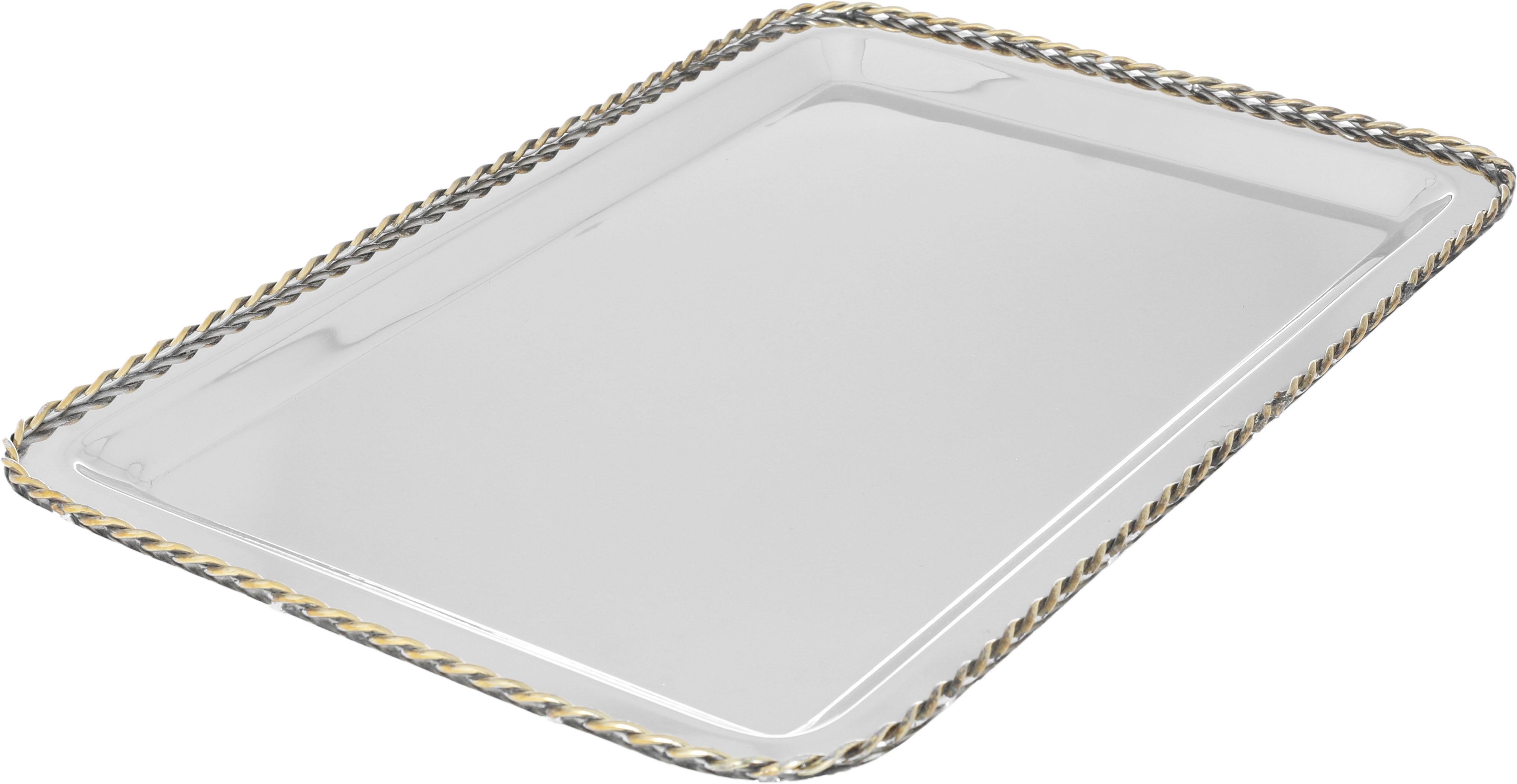 صينية تقديم أستيل السيف غاليري، 40×28×2 سم، مستطيل - فضي product image 2