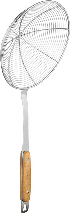 مصفاة طعام ستانلس ستيل صفا، 18x44 سم - فضي خشبي product image