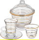طقم تقديم فناجين قهوة وبيالات شاي زجاج السيف غاليري، 50 قطعة - شفاف product image 1