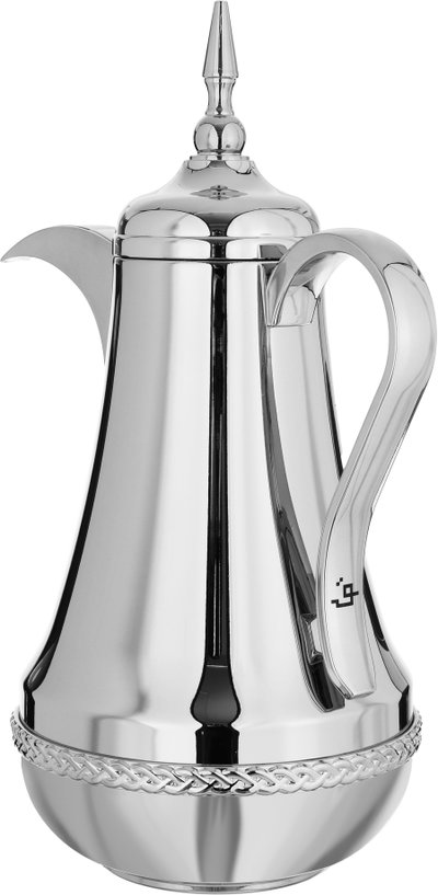Al Saif Gallery Nouf thermos set, 0.7 / 1 liter, 2 pieces, thermal glass inner container, stainless steel outer shell - silver product image 5