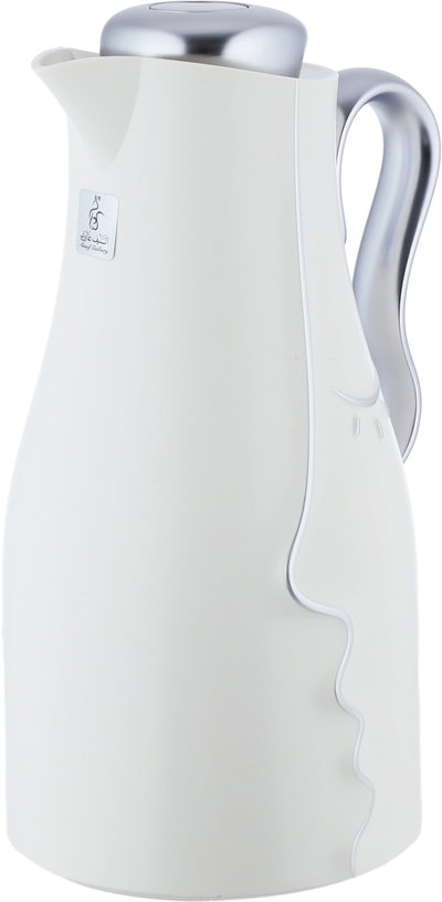 Al Saif Gallery Hawaa Thermos Set, 0.7/1 Liter, 2 Pieces, Inner Glass Container, Outer Plastic Body - White product image 5