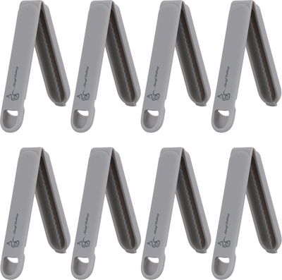 طقم مشابك أكياس بلاستيك السيف غاليري، 8.5 سم، 8 قطع - رمادي product image 1