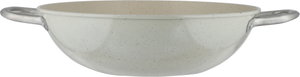 Saif Plus Granite Deep Frying Pan, 34cm, Deep Design, Two Stainless Steel Handles – Cream product image 2