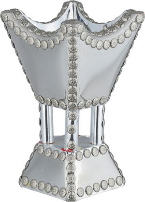 مبخرة باكستاني ستانلس استيل، 12x12x20 سم، قاعدة - فضي product image