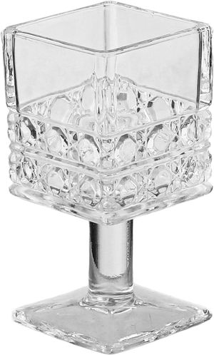 Al Taj Home Trading Establishment Crown Home Foundation Glass Serving Set, 70ml, 3 Pieces, Square, Base - Clear product image 2