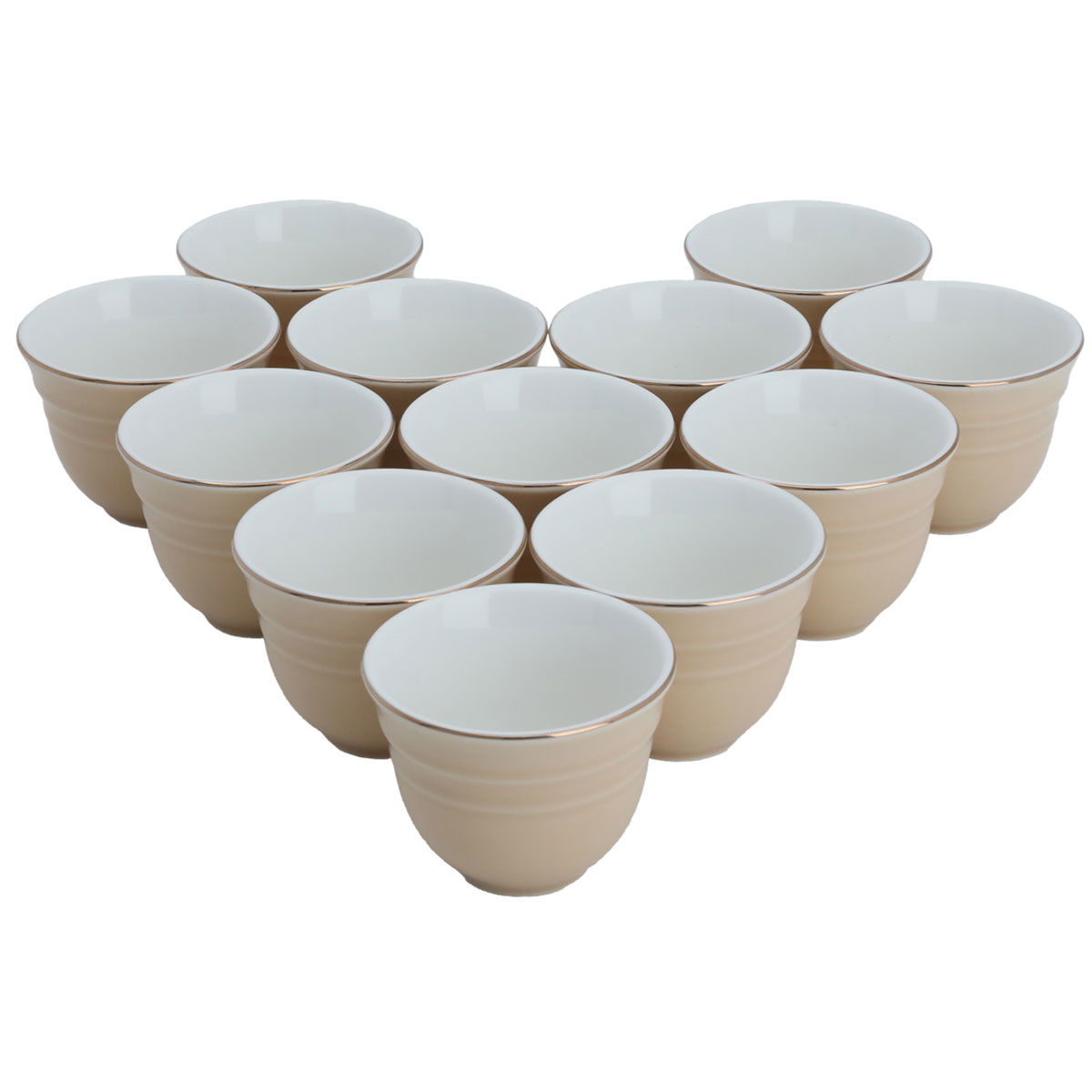 Al Saif Gallery Porcelain Coffee Cup Set, 12 Pieces - Beige product image 2