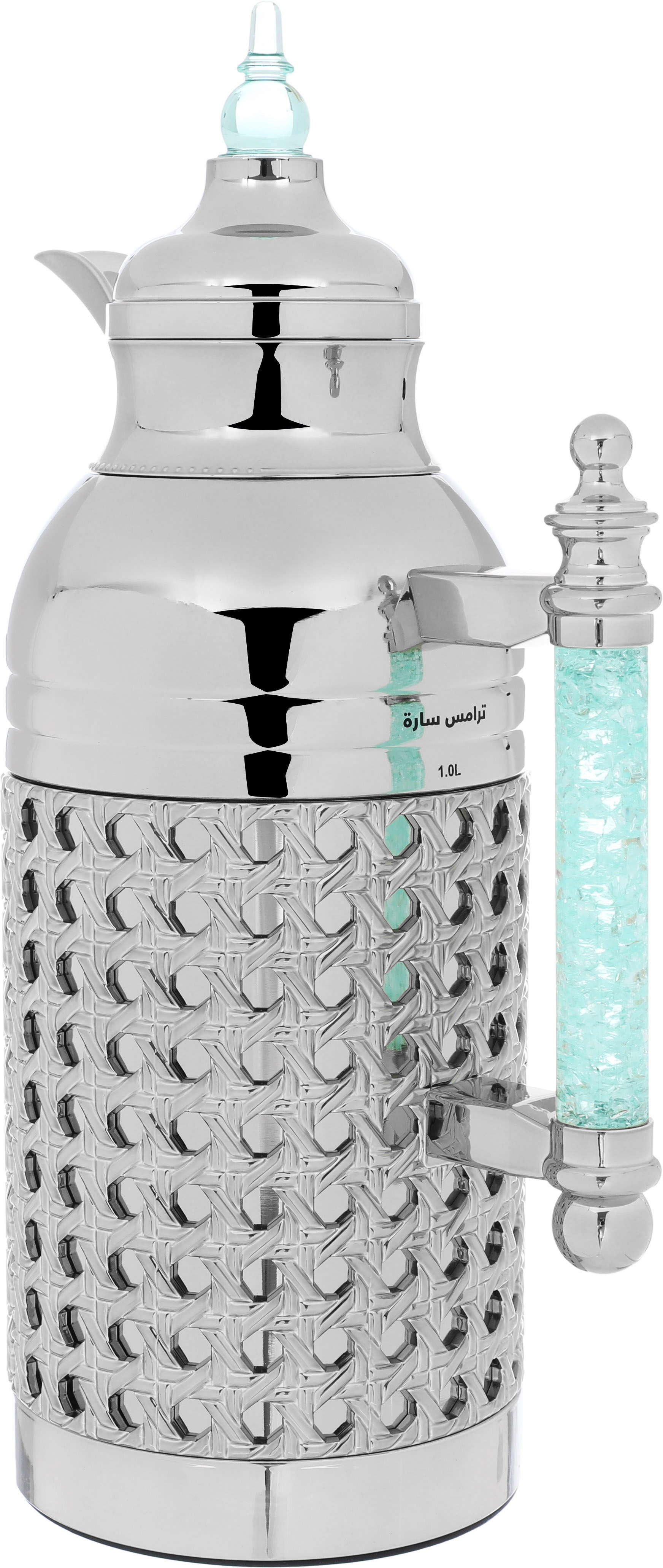 Al Saif Gallery Sarah steel thermos Set, 1/1 Liter, 2 Pieces - Silver product image 3