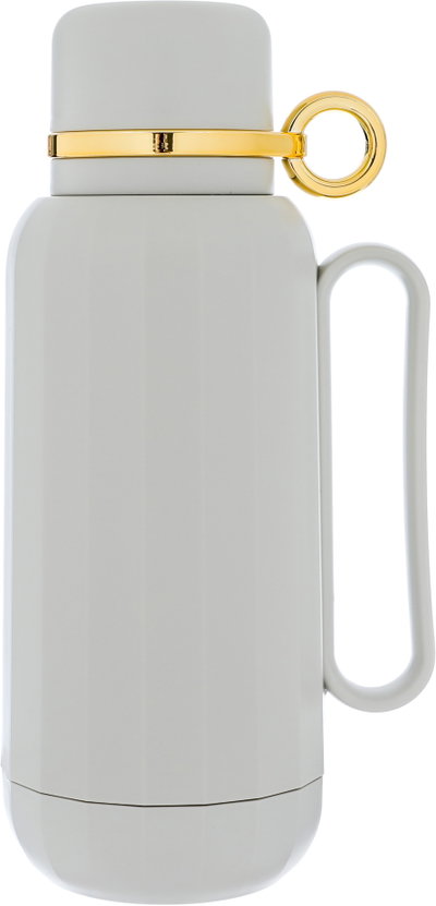 Timeless Rahal Thermos, 1 liter, thermal glass inner container, plastic outer shell - stone gray product image 2