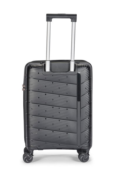 طقم شنط سفر بولي بروبيلين ليمرا، 4 مقاسات، 4 عجلات، بزاوية 360 درجة، LMA-PP508 - رمادي غامق product image 5