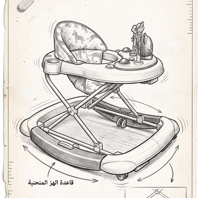 Fun Moment Baby Walker, 2 in 1, Converts to Rocker, Foldable - Multicolor product image 4