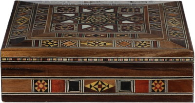 Wooden incense burner set, 3 pieces, geometric patterns - multi-colored product image 5