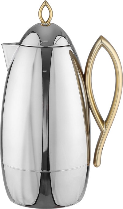 Al Saif Gallery Al Ola Thermos Set, 21 Pieces, with Tray, Tea & Coffee Cups - Silver Gold product image 4