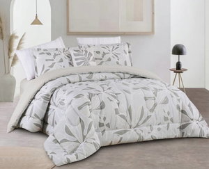 طقم لحاف ساليرنو مايكروفايبر، 240x260 سم، نفرين، 9 قطع - رصاصي product image 2
