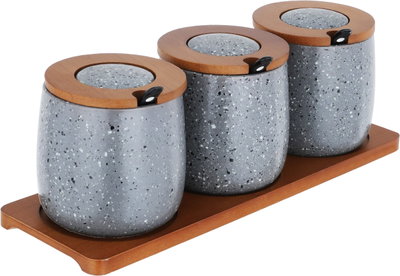 طقم علب بهارات استيل السيف غاليري، 3 قطع - رمادي فاتح product image 3