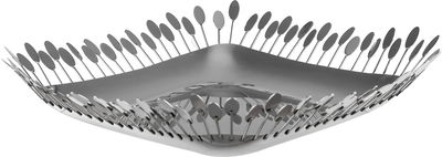 Al Saif Gallery Steel Dessert Plate, 36x36x6 cm - Silver product image 2