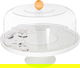 Al Saif Gallery porcelain cake stand, plate, acrylic cover, 9 pieces - white product image 4