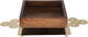 Saif Gallery wood serving tofir, 8 x 18 x 34 cm, deep square, gold-brown base product image 1