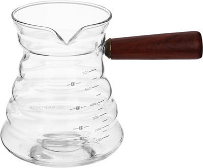Barista Surfer Glass Food Measuring Bowl With Wood Handle, 600 Ml - Clear product image 2