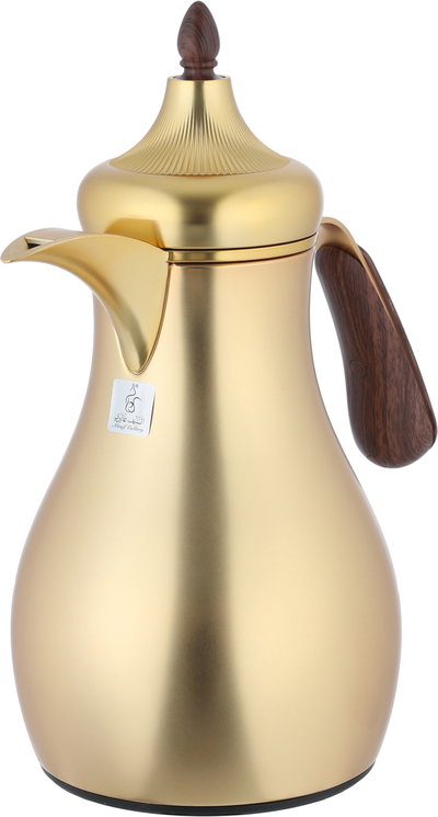 Al Saif Gallery Sama Thermos Set, 0.7/1 Liter, 2 Pieces, Inner Glass Container, Stainless Steel Outer Body - Gold product image 5