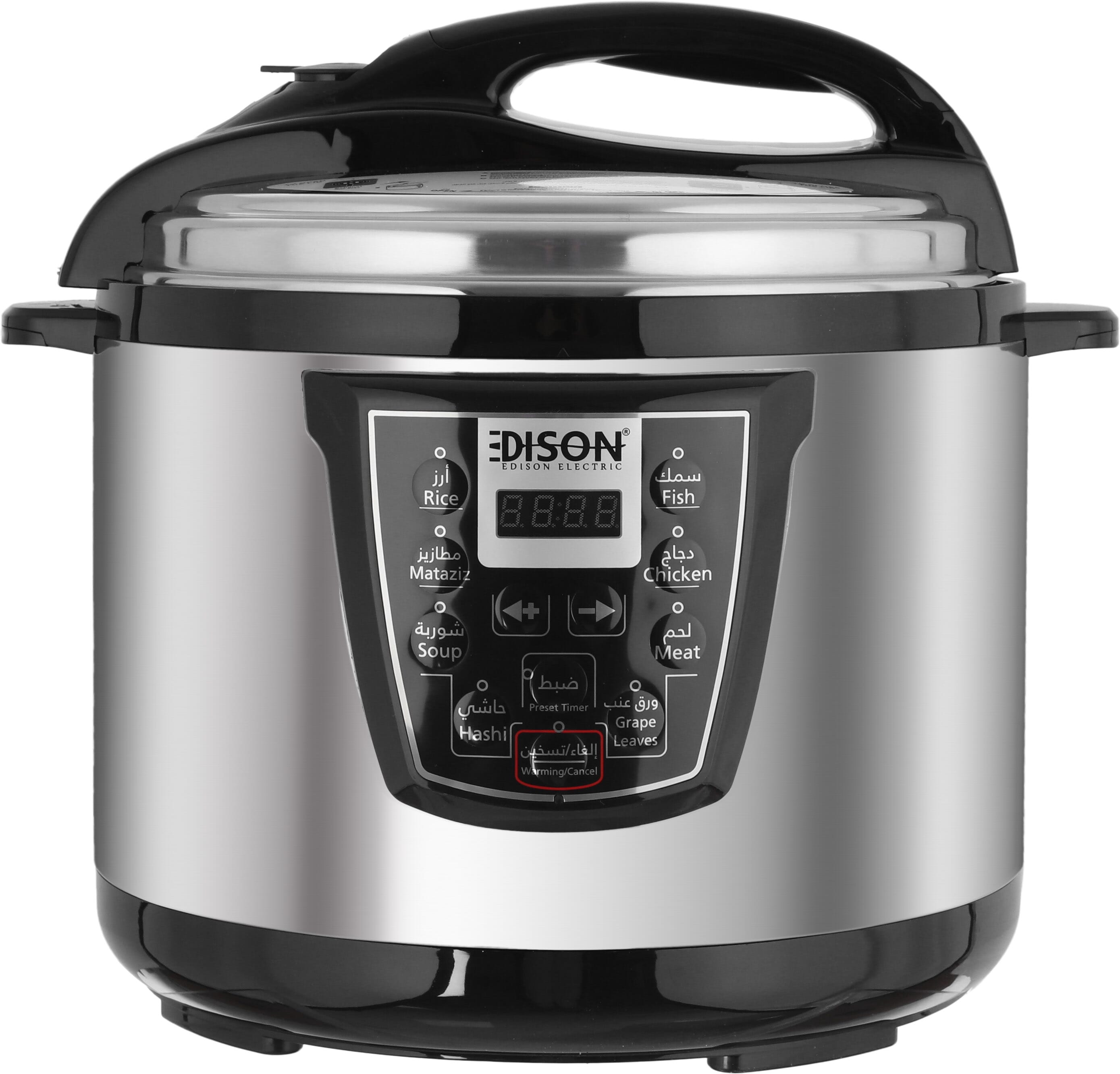 Tefal Edison Electric Pressure Cooker, 1600 Watt, 12 Liter - Silver Black product image 1